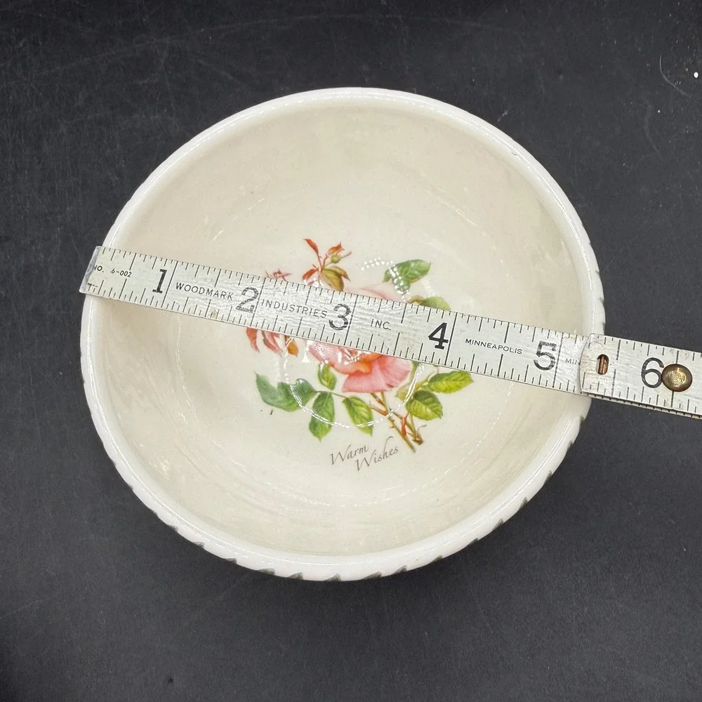 Vintage 2004 Portmeirion Botanic Roses Cereal Bowls Set of 4 Fragrant Cloud